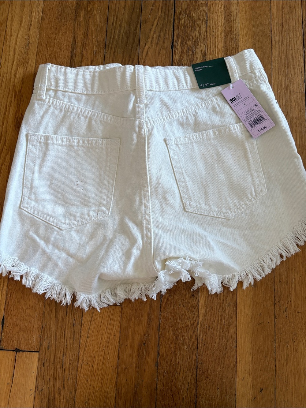 wild fable White Frayed Hem Denim Shorts